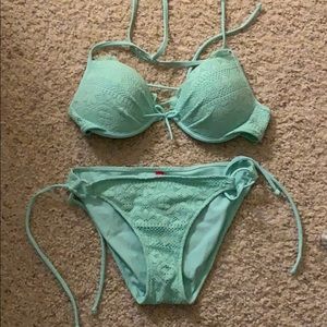 Victoria’s Secret lace mint bikini